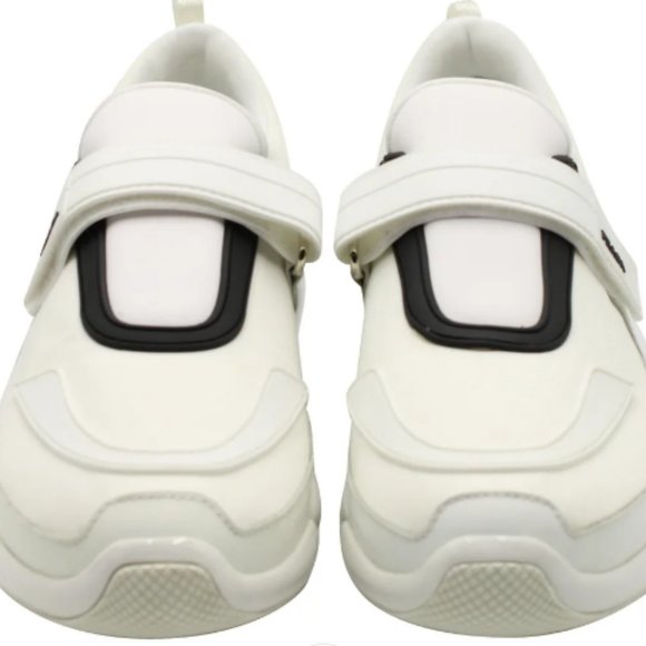 PRADA MEN'S CLOUDBUST SNEAKERS IN WHITE LEATHER - 10 UK (New in Box) - Picture 4 of 6
